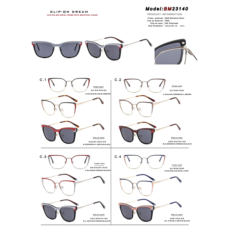High Quality Stylish metal Magnet Frame Sunglasses